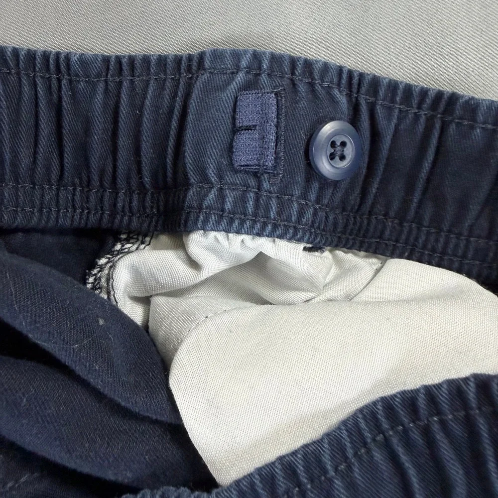 Place Boys Cargo Pants Size 16 Navy Blue Elastic Waist Straight Leg Casual 29x27